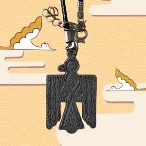 Vintage Native American Thunderbird Charm with New 18” Wax Necklace Cord